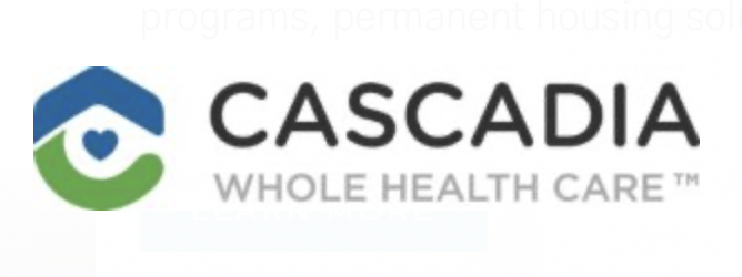 Cascadia Whole Healthcare with green and blue logo to the left